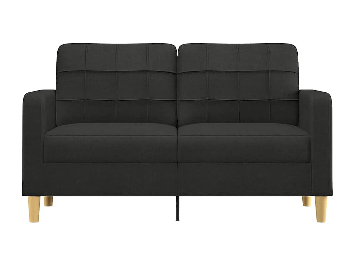 Sofá 2 plazas Tela Negro 140 cm