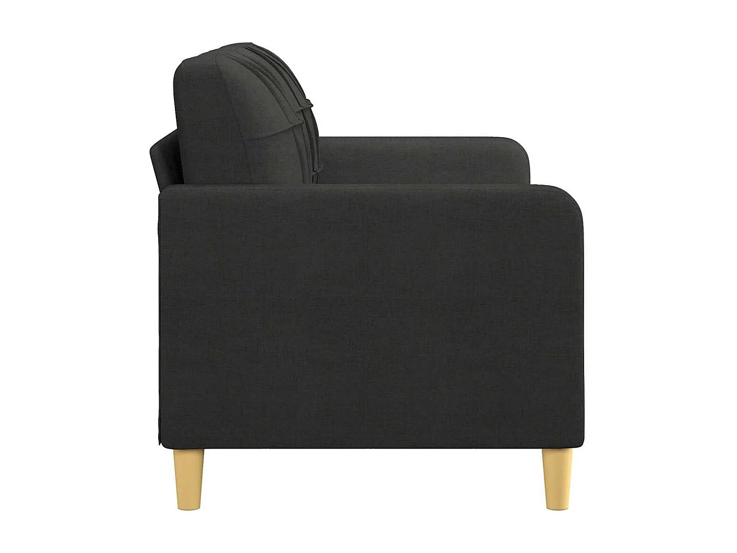 Sofá 2 plazas Tela Negro 140 cm