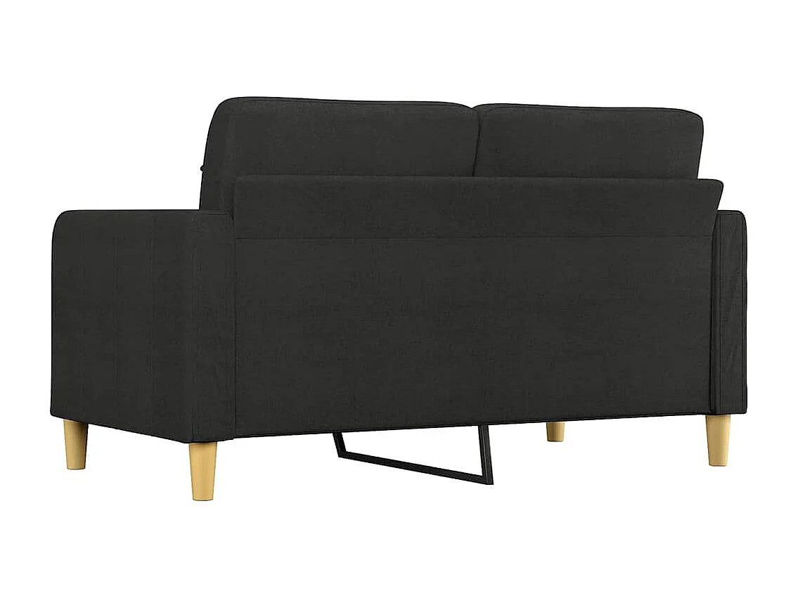 Sofá 2 plazas Tela Negro 140 cm