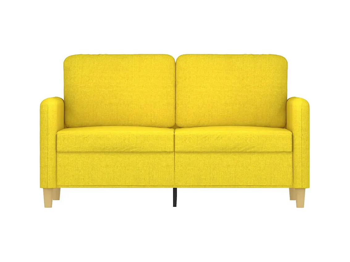 Sofá 2 plazas Amarillo claro 120 cm Tela