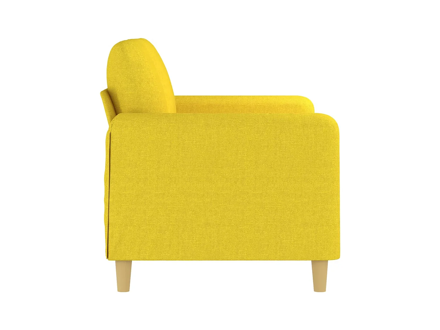 Sofá 2 plazas Amarillo claro 120 cm Tela