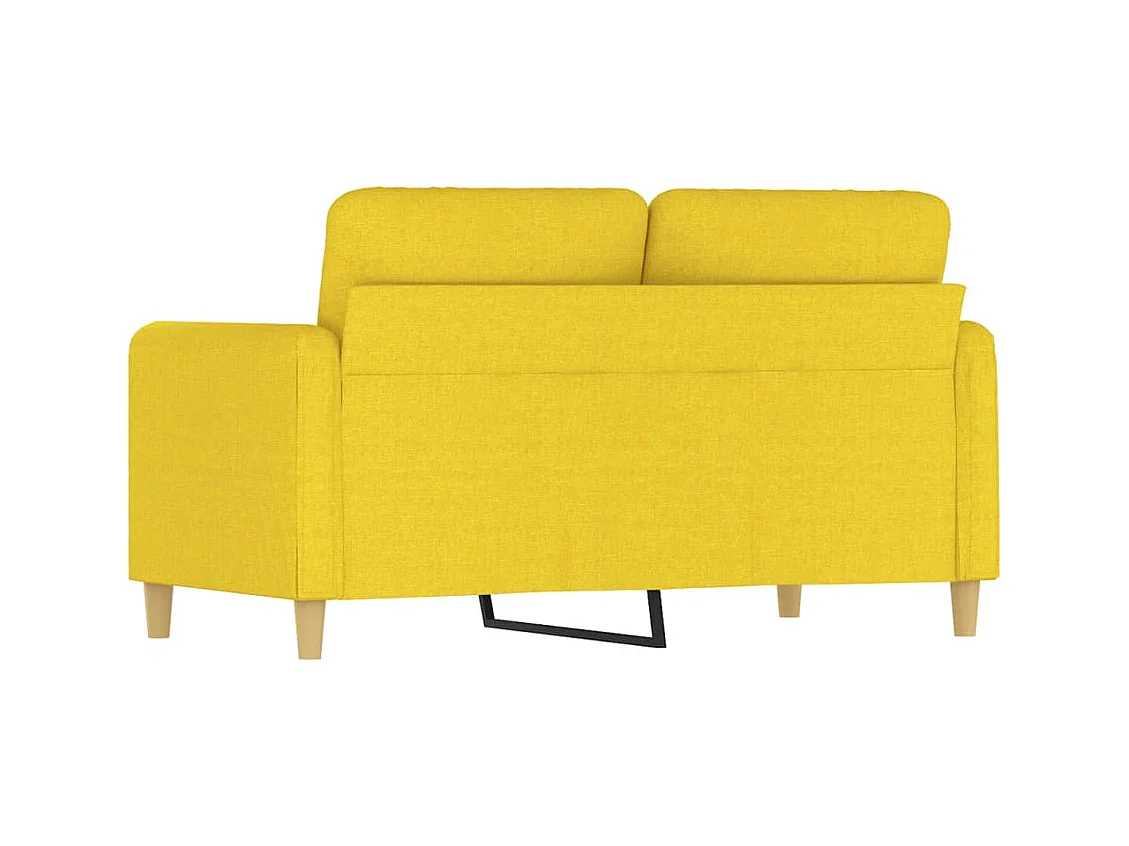 Sofá 2 plazas Amarillo claro 120 cm Tela