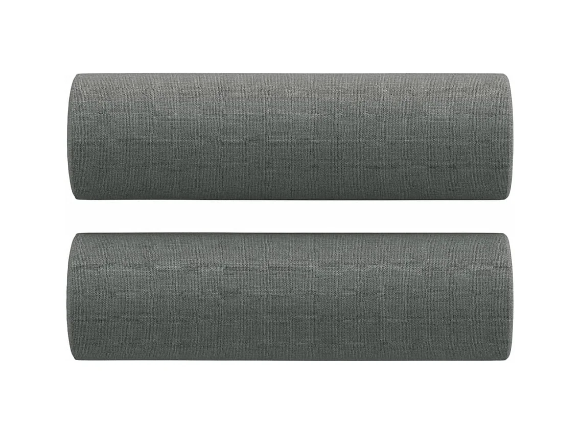Sofá de 2 plazas con cojines gris oscuro de tela de 140 cm