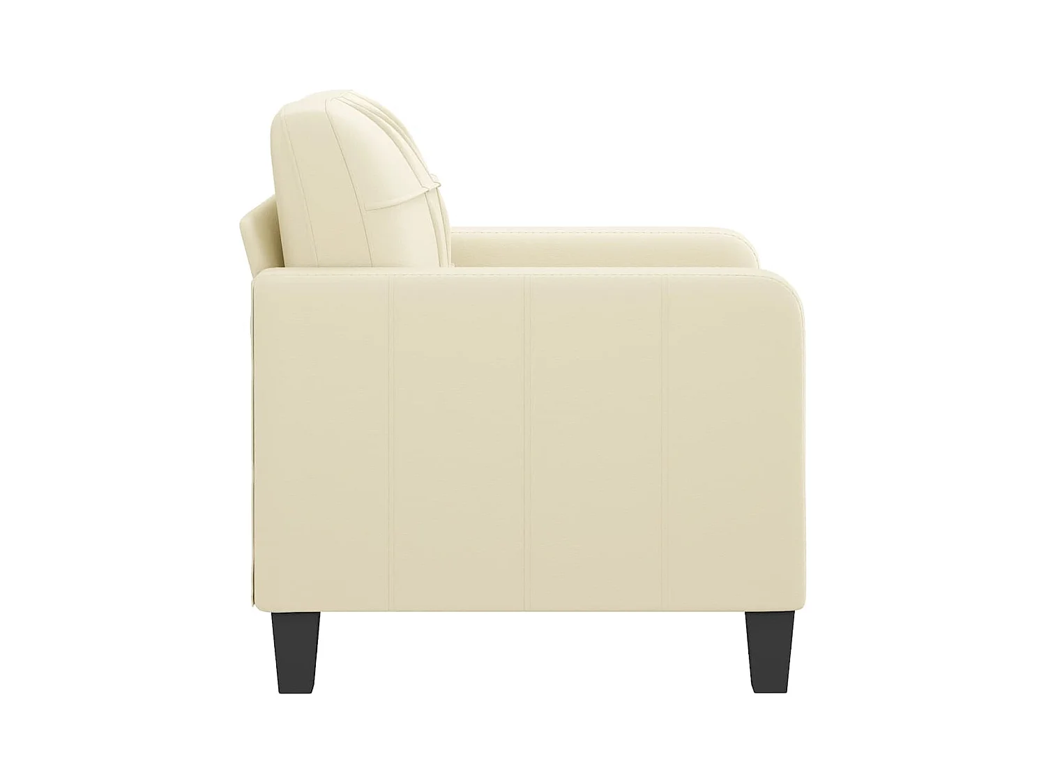 Crèmekleurige fauteuil 60 cm kunstleer