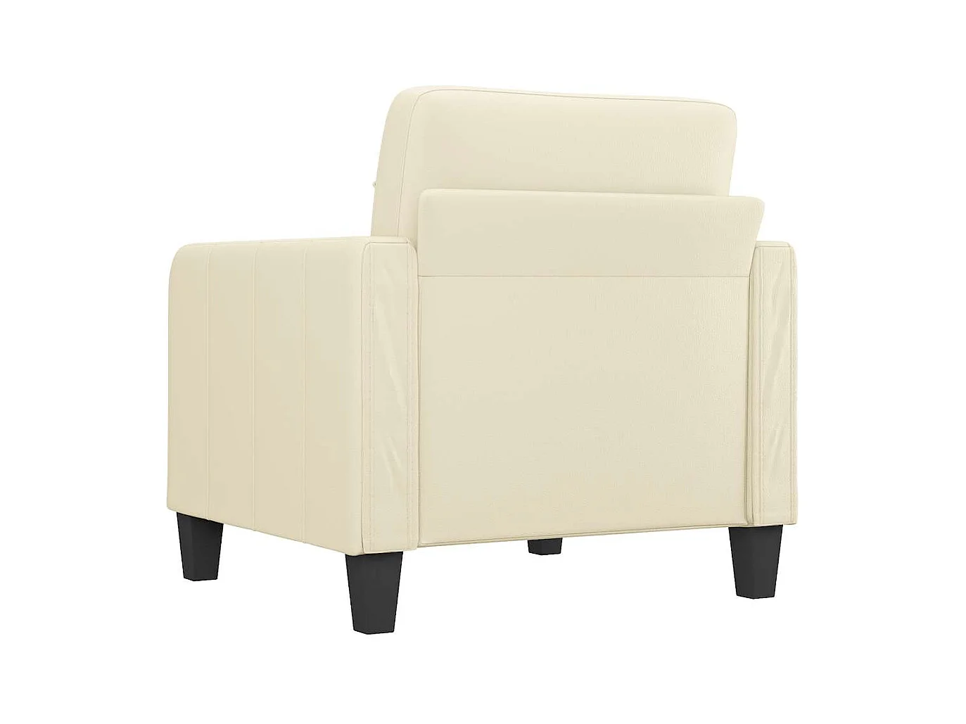 Crèmekleurige fauteuil 60 cm kunstleer