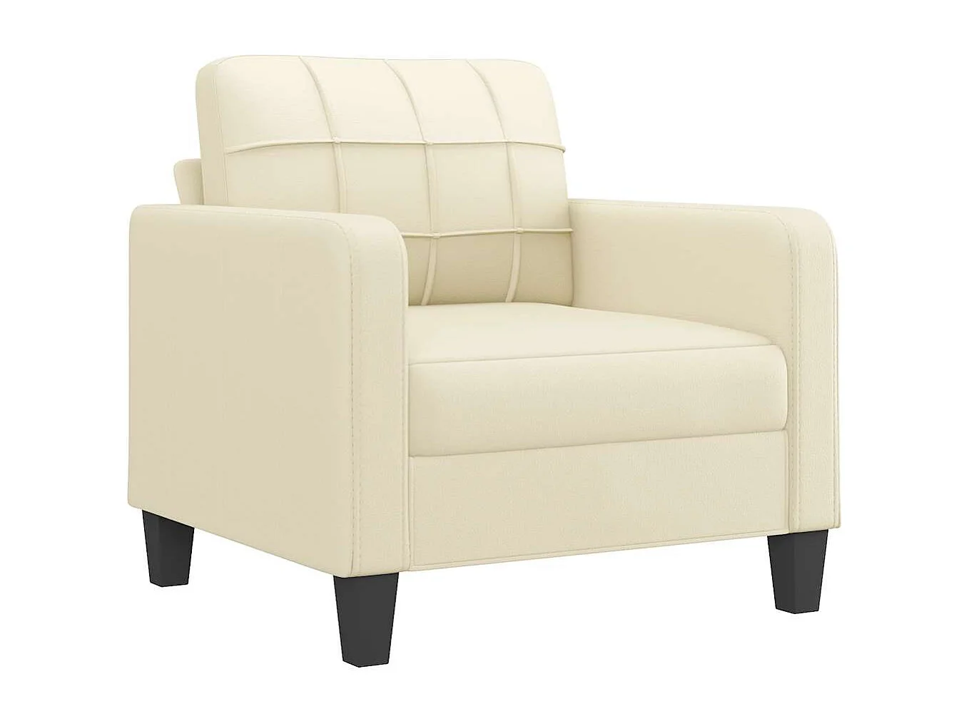 Sillón Crema 60 cm Piel Sintética