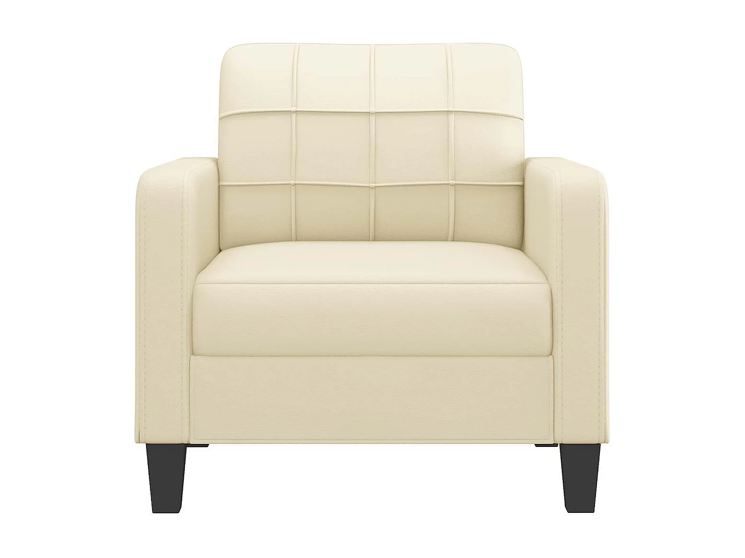 Sillón Crema 60 cm Piel Sintética