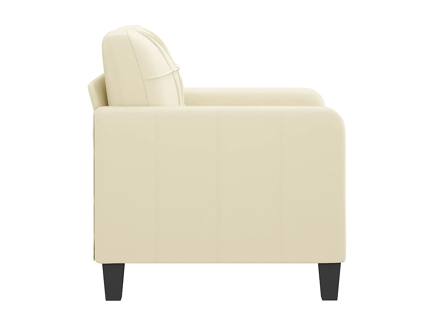 Sillón Crema 60 cm Piel Sintética