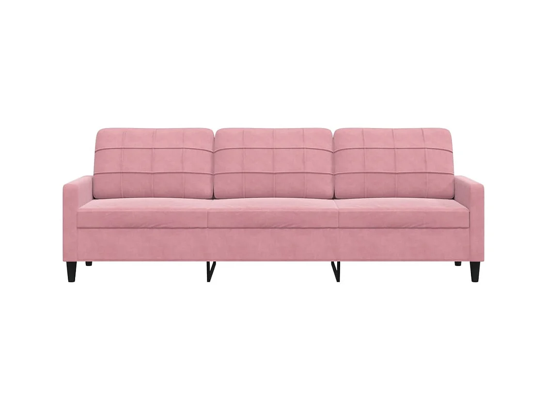 Divano 3 posti Rosa 210 cm Velluto