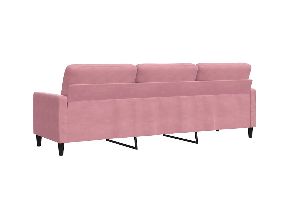 Divano 3 posti Rosa 210 cm Velluto