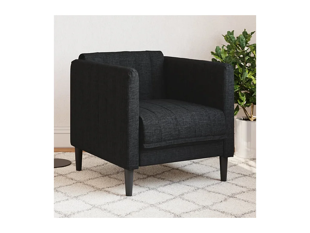 Zwarte stoffen fauteuil