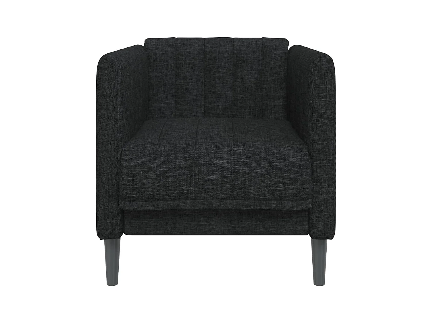 Zwarte stoffen fauteuil