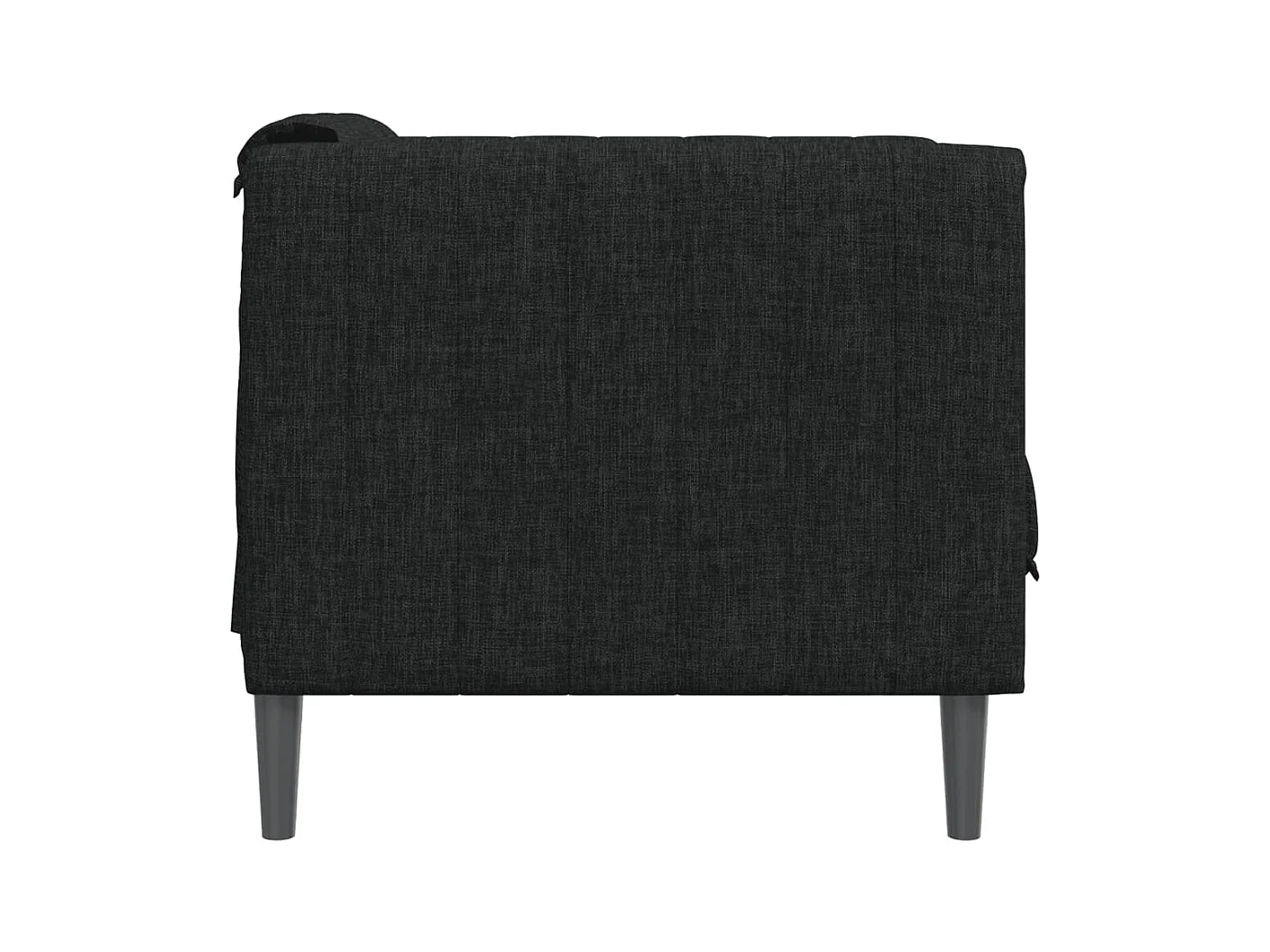 Zwarte stoffen fauteuil
