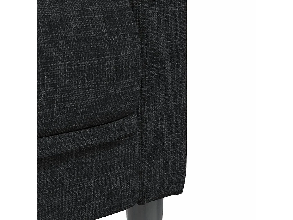 Zwarte stoffen fauteuil