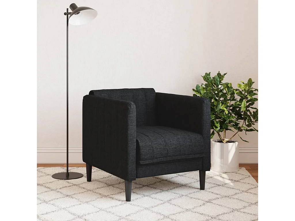 Sillón de tela negra