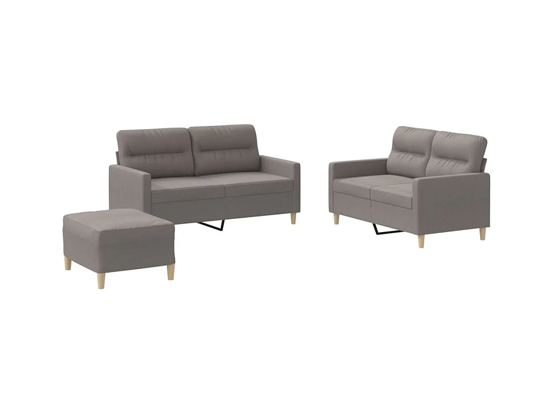 Conjunto de sofá de 3 piezas con cojines Tela color topo