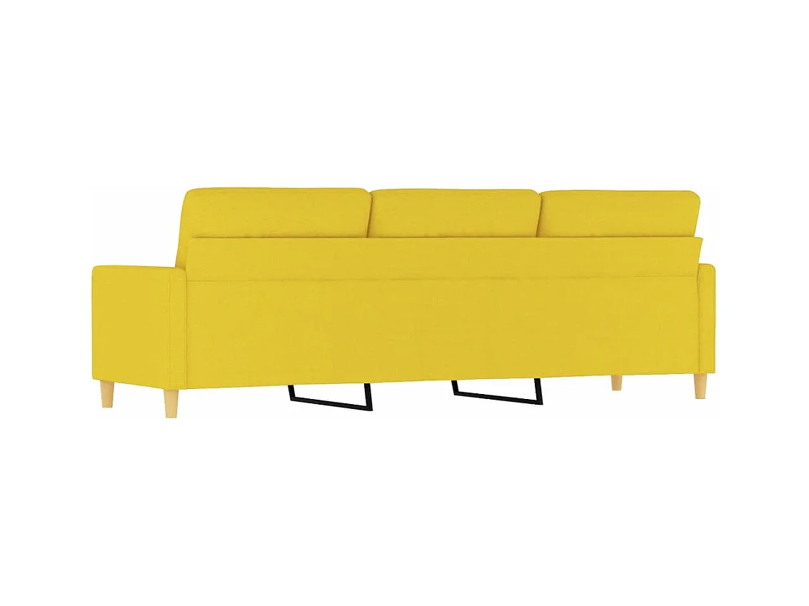 Sofá 3 plazas Amarillo claro 180 cm Tela
