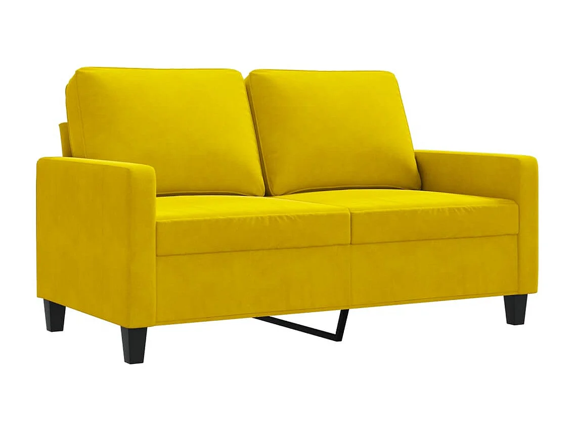 2-zitsbank Geel 120 cm Fluweel