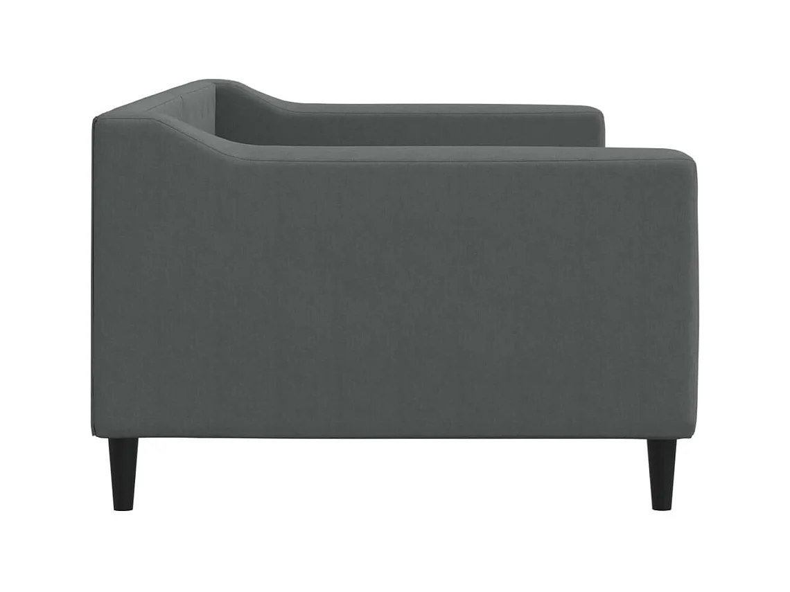 Lit de repos sans matelas gris foncé 90x200 cm tissu