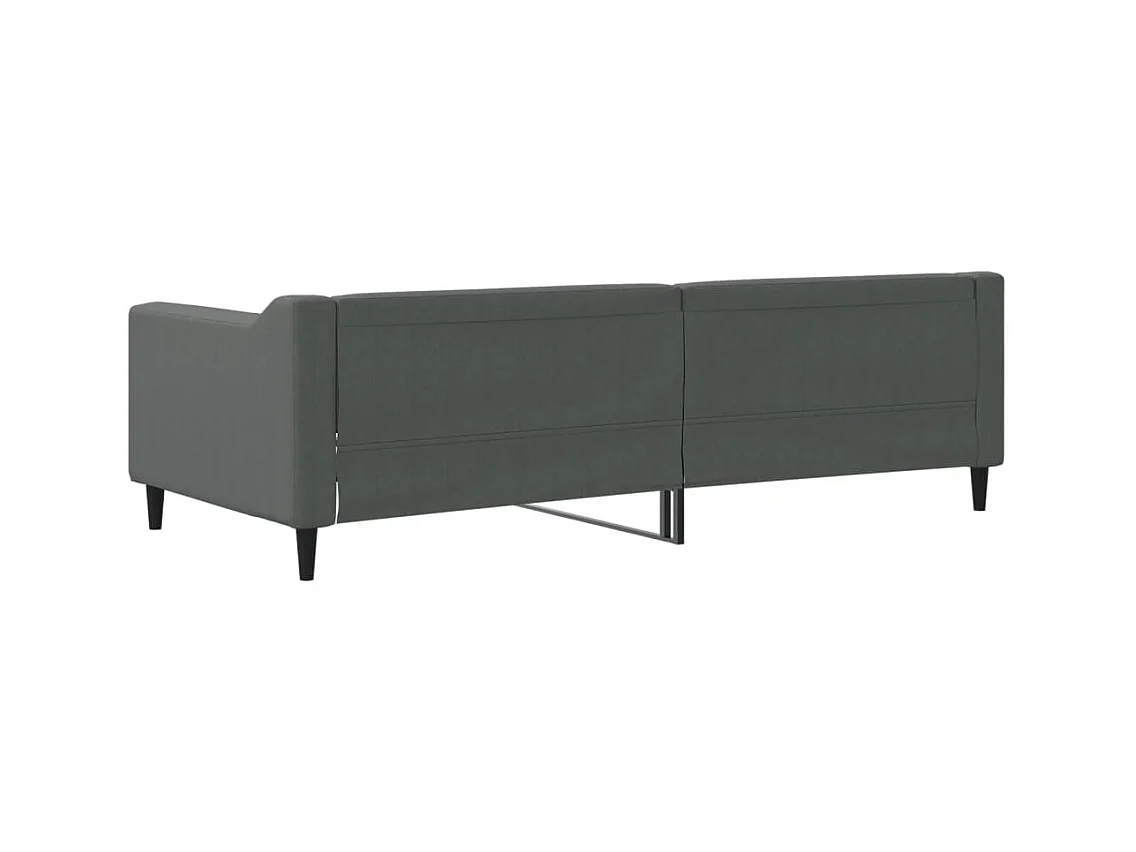 Lit de repos sans matelas gris foncé 90x200 cm tissu