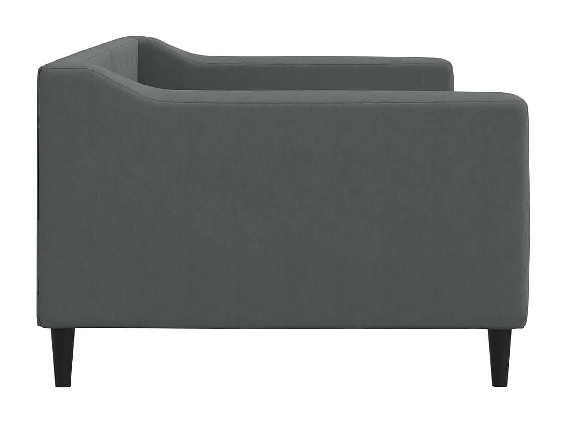 Lit de repos sans matelas gris foncé 90x200 cm tissu