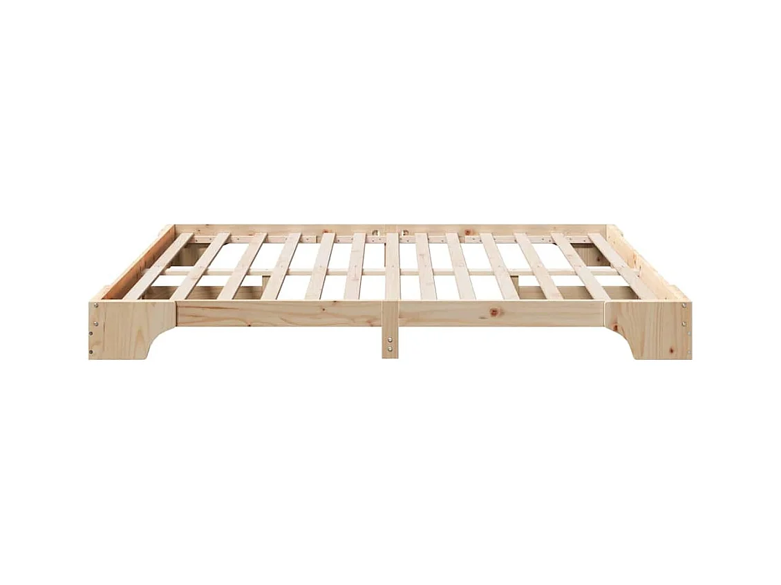 Cadre de lit Pin massif 180 x 200 cm Bois massif en pin