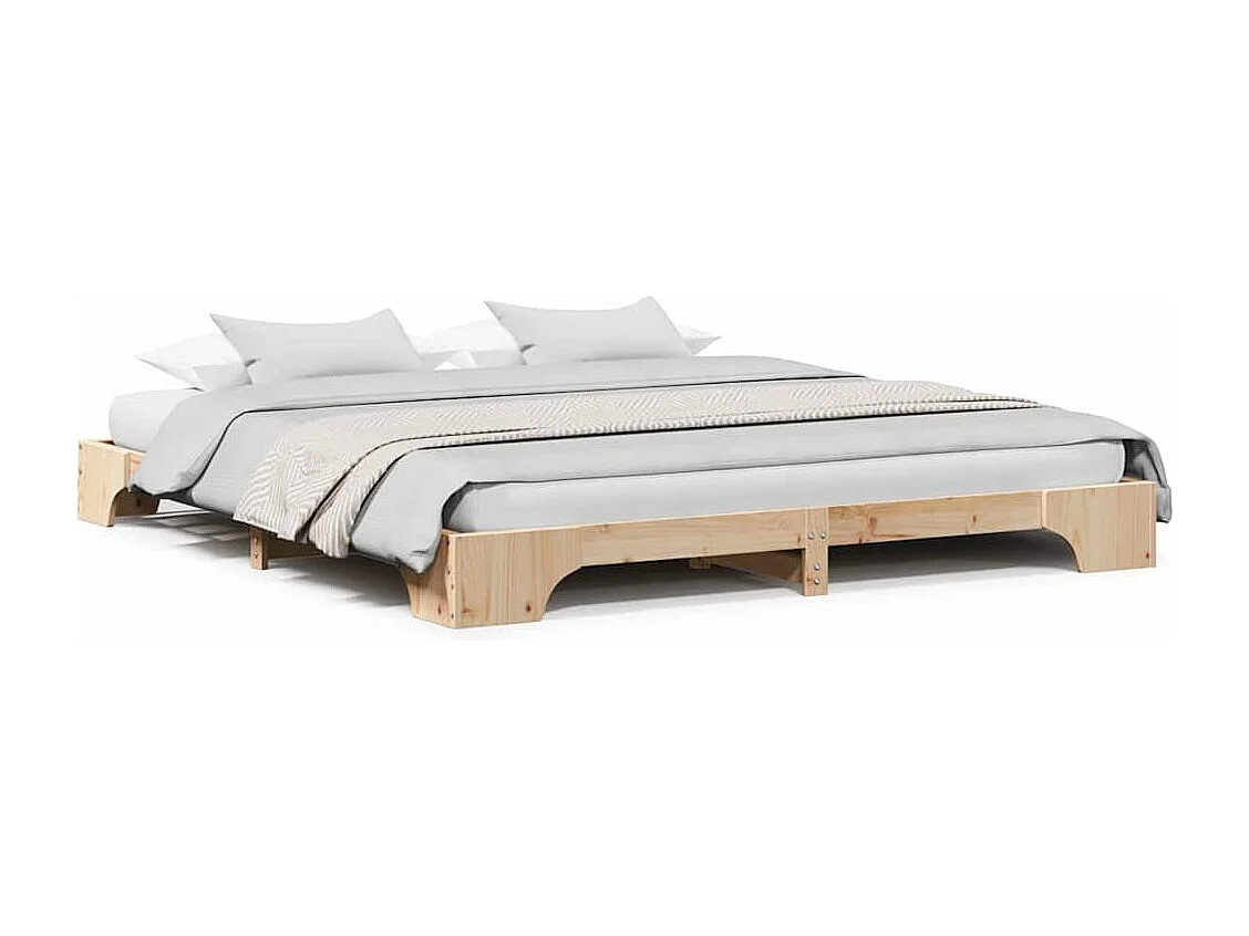 Bedframe van massief grenenhout 180 x 200 cm Massief grenenhout