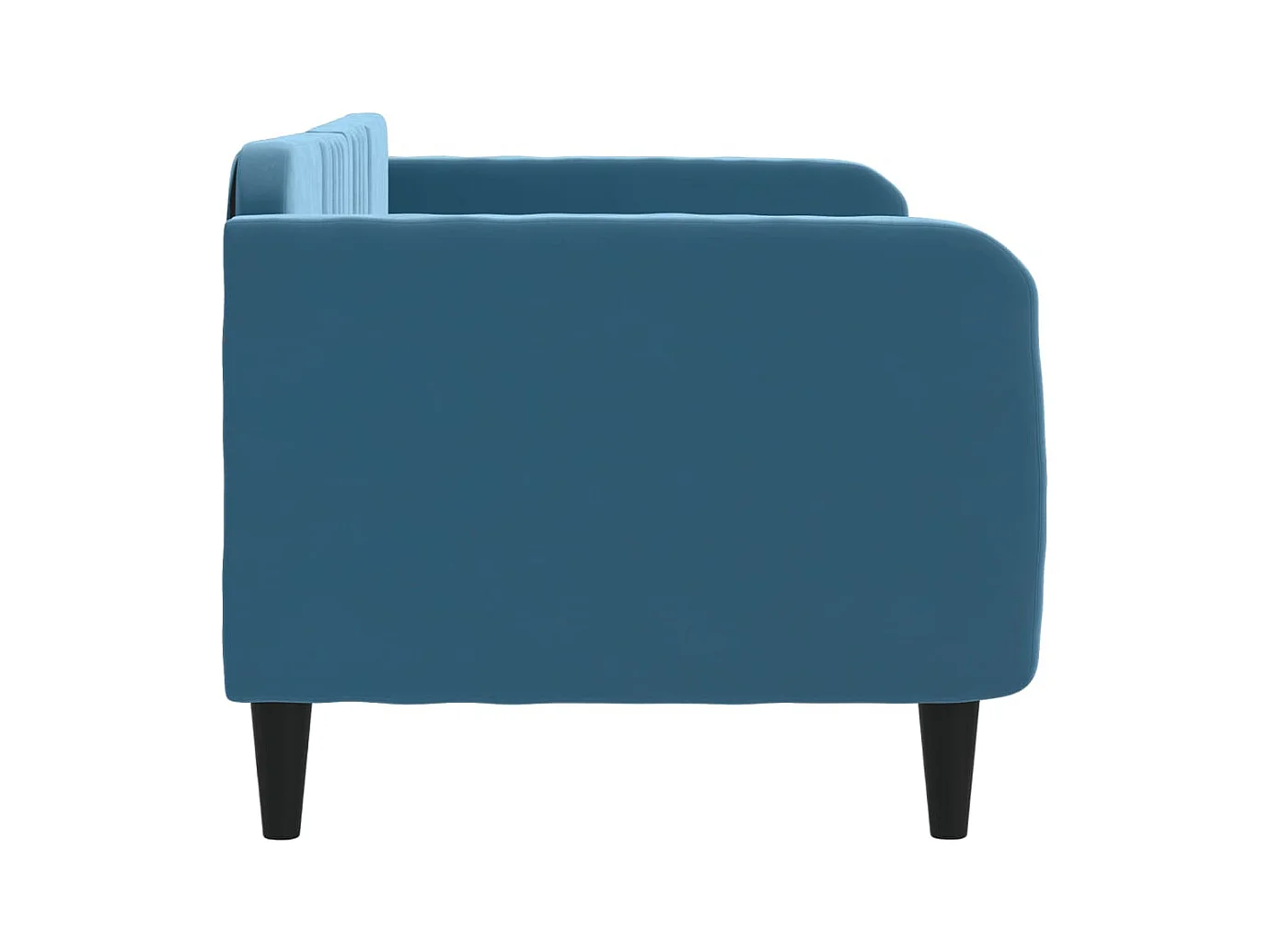 Divano letto senza materasso blu 80x200 cm velluto