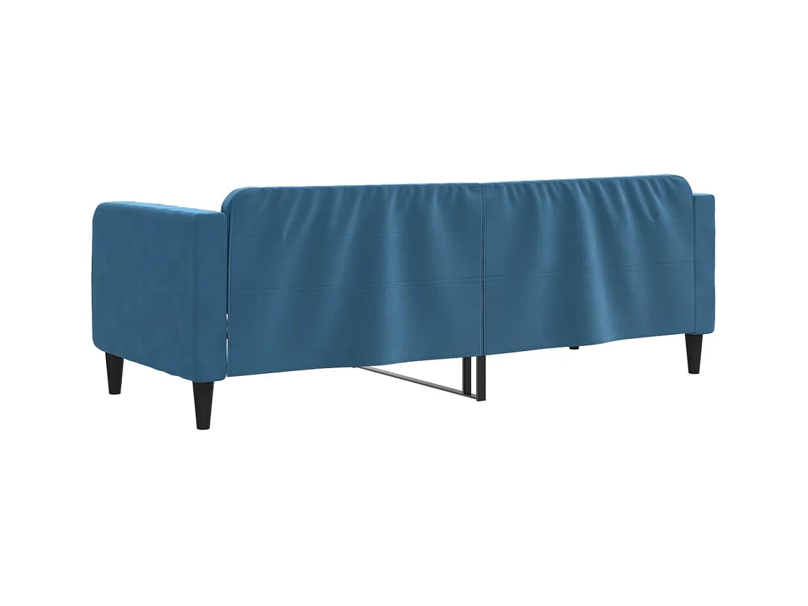 Divano letto senza materasso blu 80x200 cm velluto