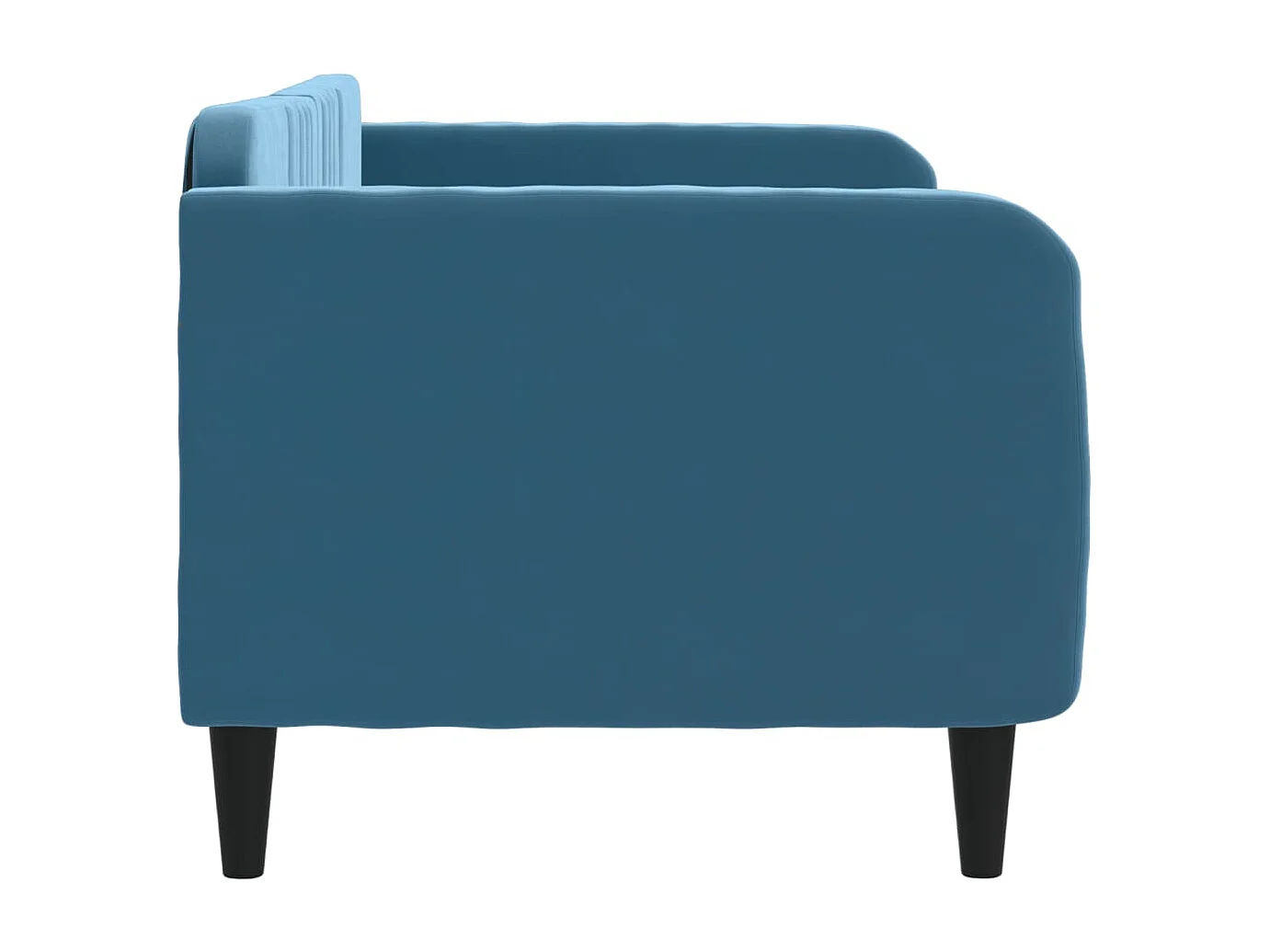 Tagesbett ohne Matratze blau 80x200 cm Samt