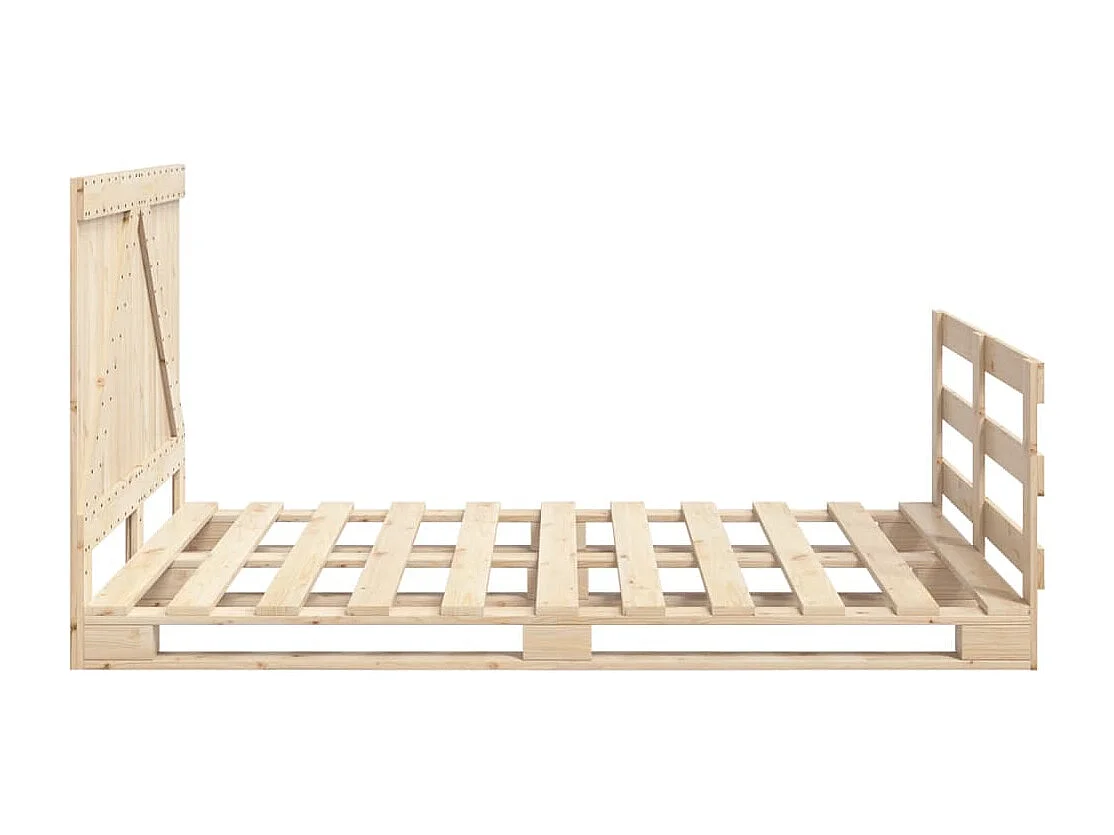 Bedframe zonder matras met massief houten hoofdeinde