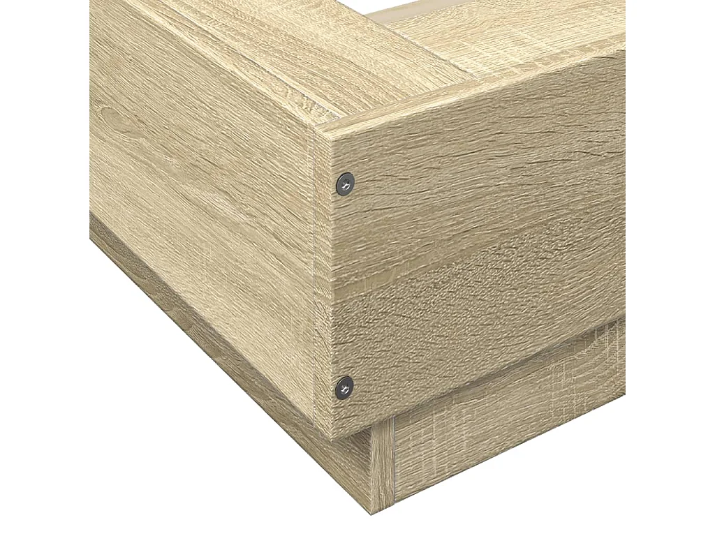 Estructura de cama sin colchón roble Sonoma 75x190 cm