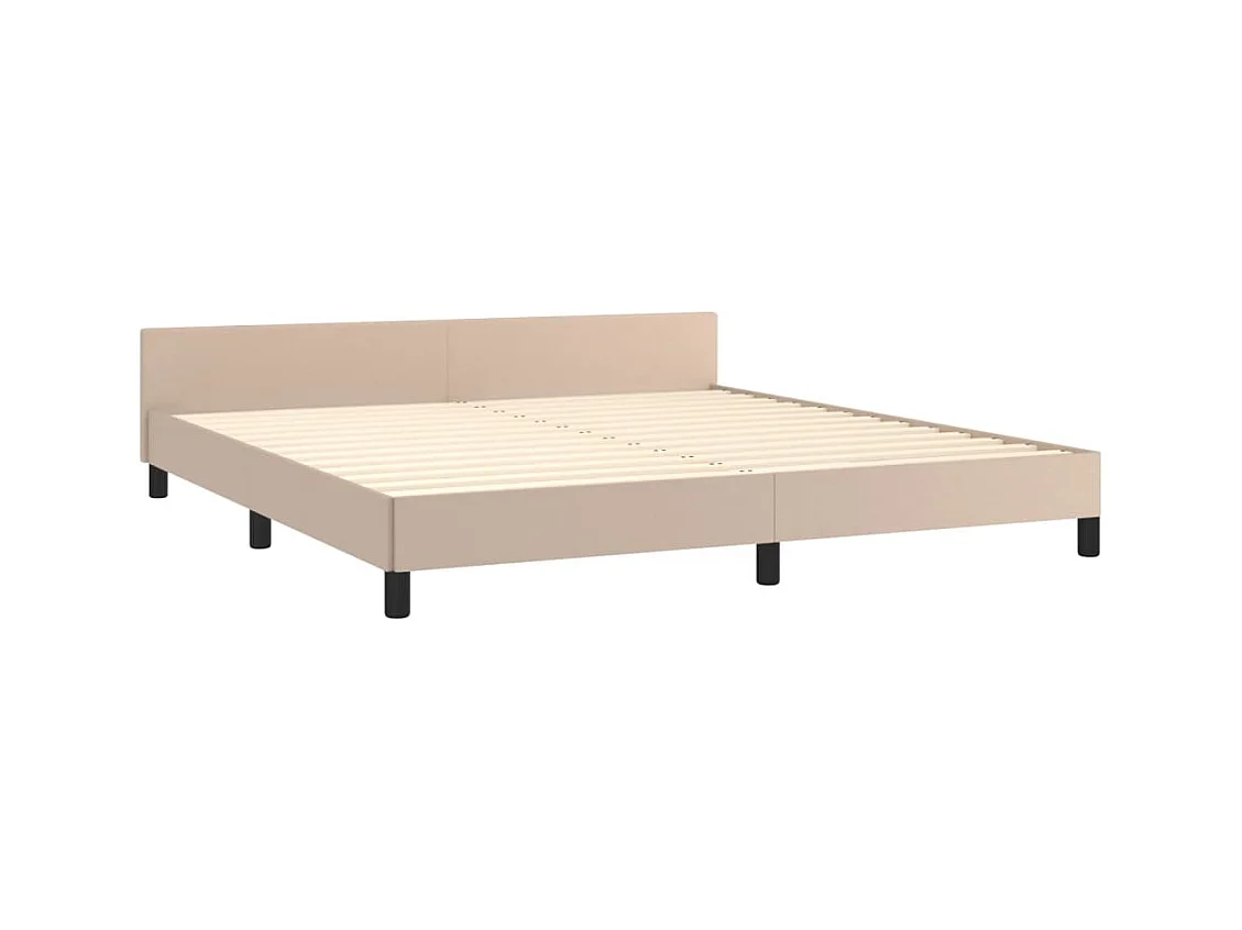 Struttura letto senza materasso cappuccino 160x200 cm similpelle