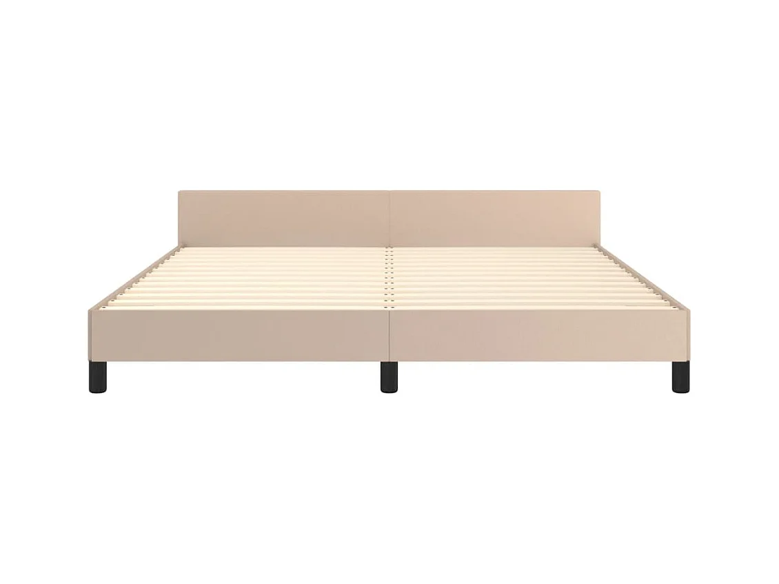 Struttura letto senza materasso cappuccino 160x200 cm similpelle