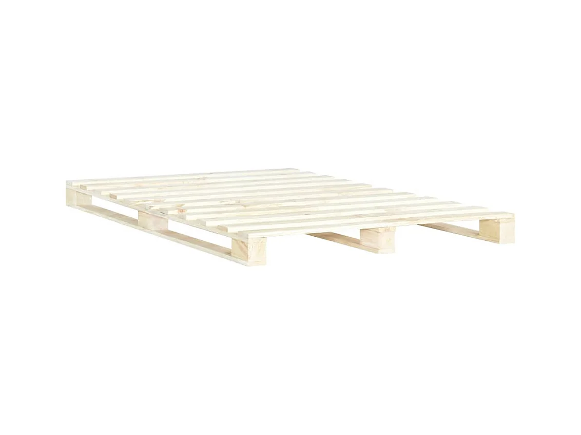 Cadre de lit de palette sans matelas 180x200 cm bois massif pin