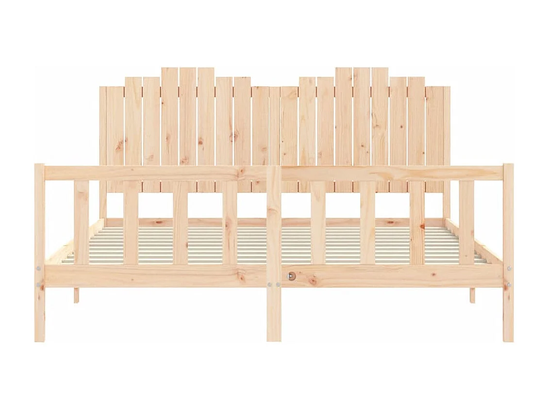 Cadre de lit sans matelas bois de pin massif