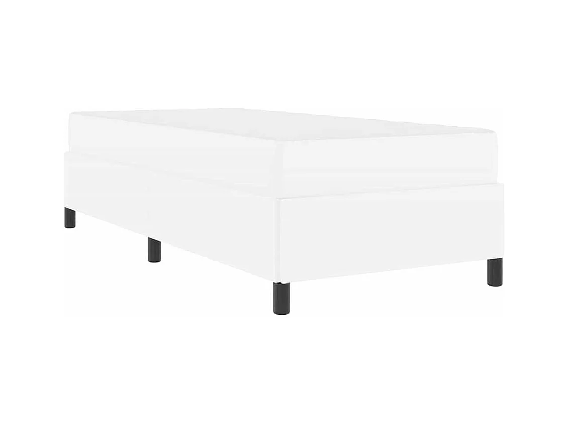 Cadre de lit avec matelas Blanc 90 x 200 cm Faux cuir