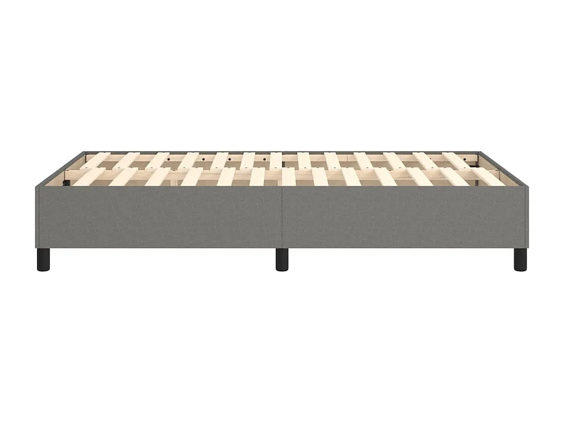 Estructura de cama sin colchón de tela gris oscuro 120x200 cm