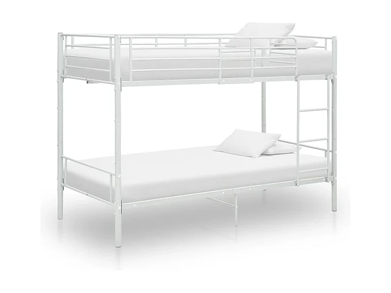 Wit metalen stapelbed zonder matras 90x200 cm