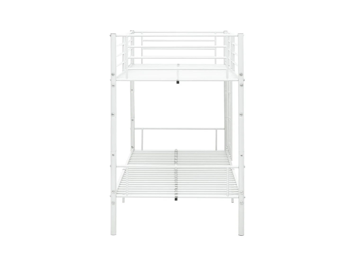 Lit superposé sans matelas blanc métal 90x200 cm