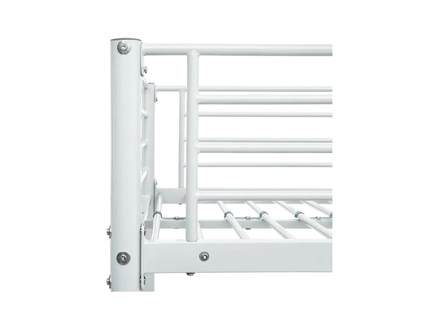 Lit superposé sans matelas blanc métal 90x200 cm