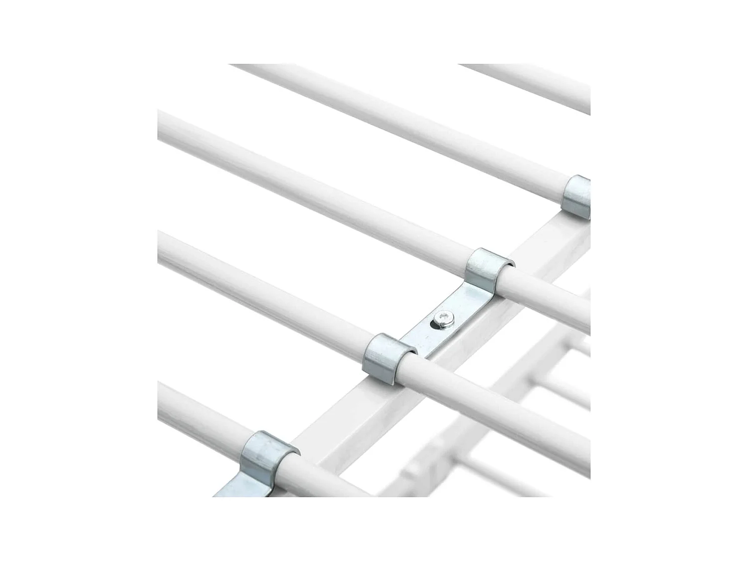 Lit superposé sans matelas blanc métal 90x200 cm