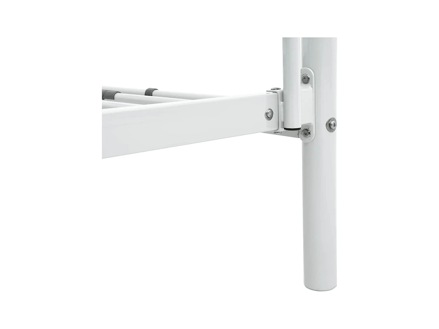 Lit superposé sans matelas blanc métal 90x200 cm