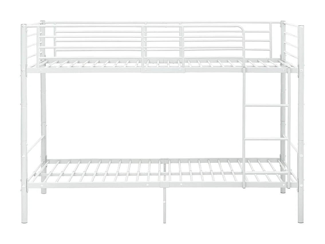 Litera de metal blanca sin colchón 90x200 cm