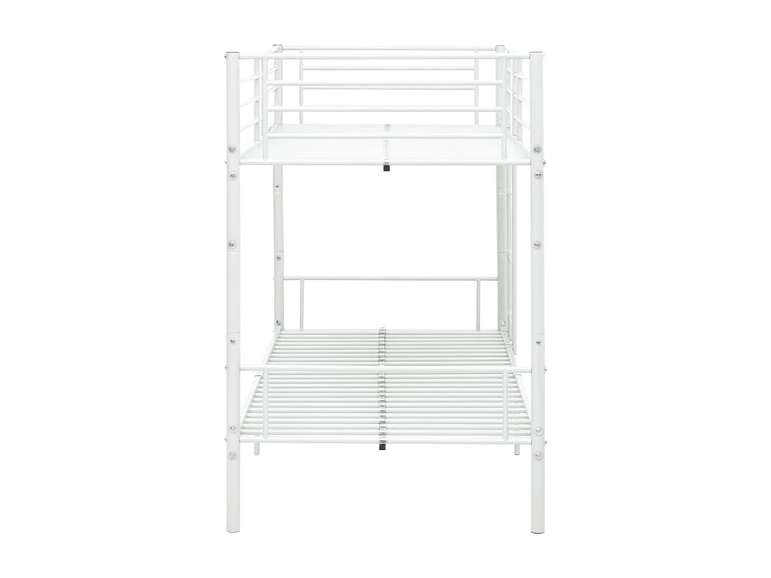 Lit superposé sans matelas blanc métal 90x200 cm