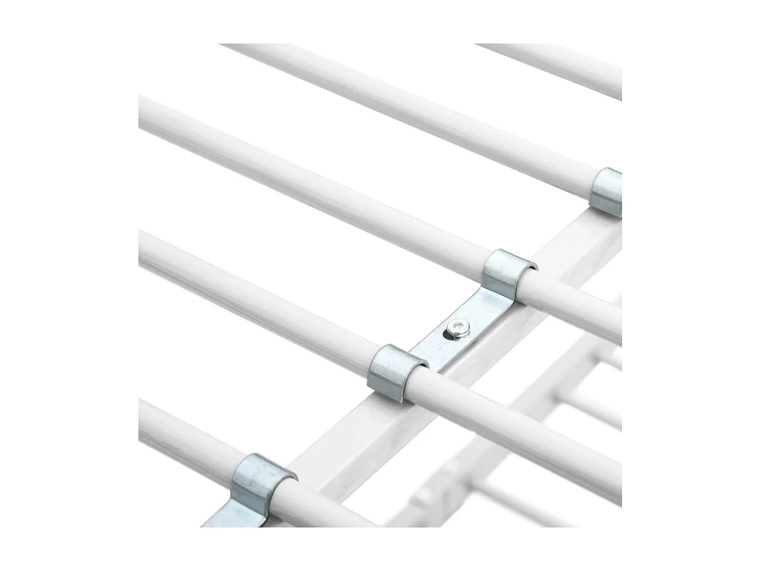 Lit superposé sans matelas blanc métal 90x200 cm