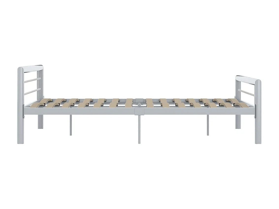 Bedframe zonder matras grijs en wit metaal 180x200 cm