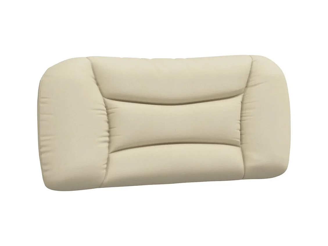 Lit avec matelas crème 80x200 cm tissu