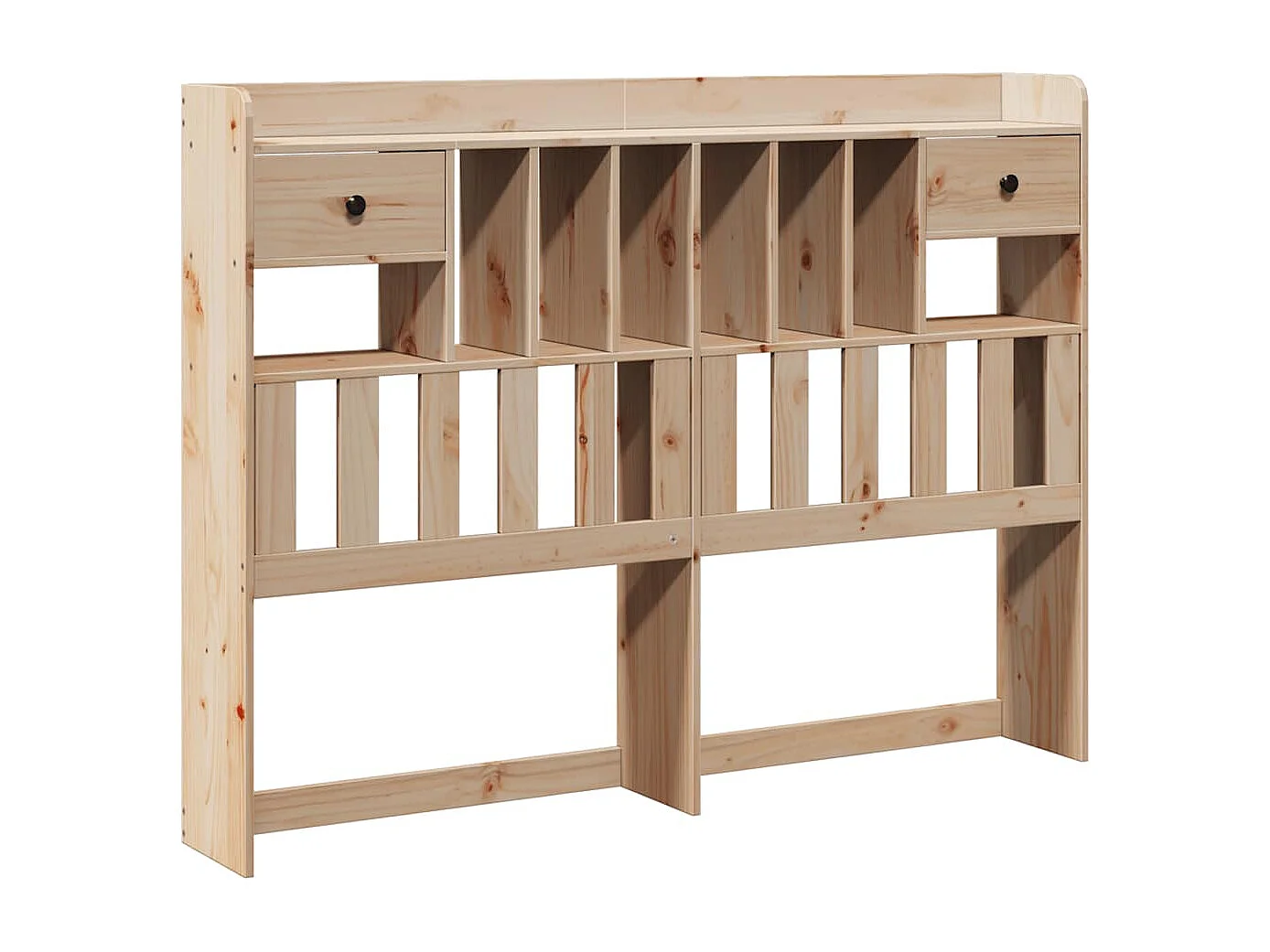 Bibliotheekbed zonder matras 140x190 cm massief grenenhout