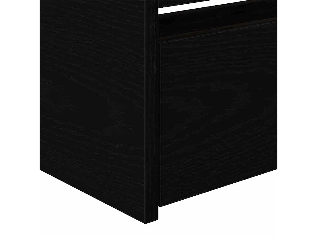 Cadre de lit de jour avec tiroirs Chêne noir 90 x 190 cm